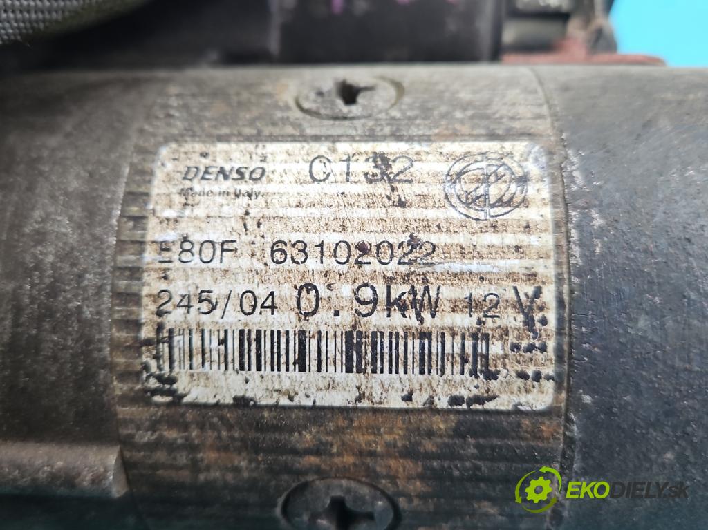 Fiat Panda II 2003-2012 1.2 8V 60 HP manual 44 kW 1242 cm3 5- štartér 63102022 (Štartér)