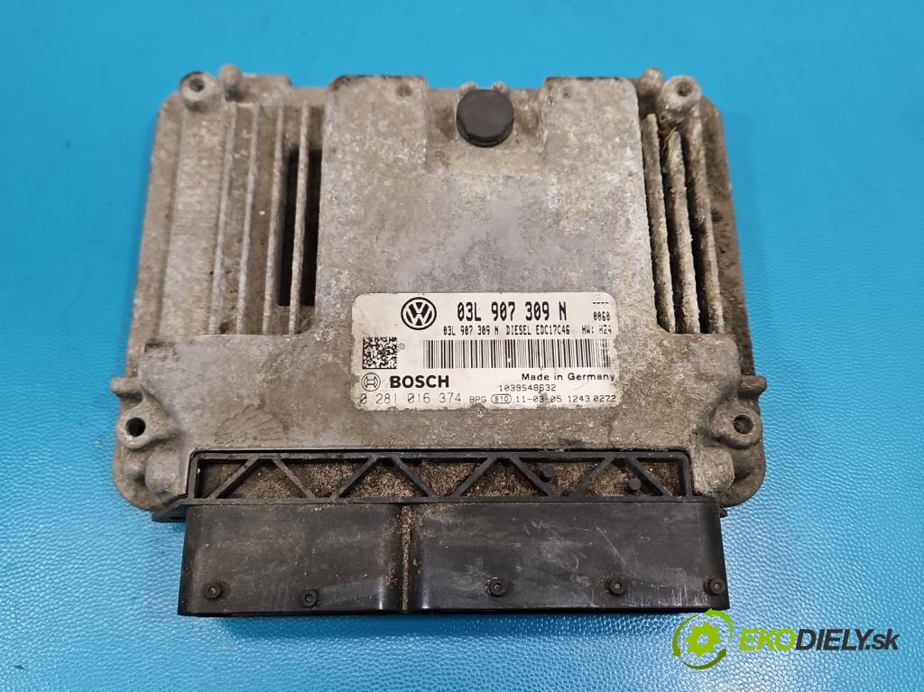 Vw Passat B7 2010-2014 2.0 tdi 140 HP automatic 103 kW 1968 cm3 5- riadiaca jednotka motora 03L907309N