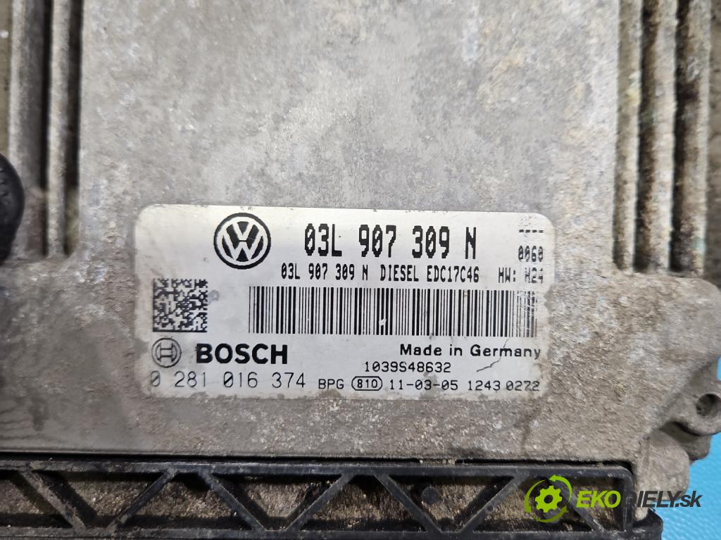 Vw Passat B7 2010-2014 2.0 tdi 140 HP automatic 103 kW 1968 cm3 5- riadiaca jednotka motora 03L907309N