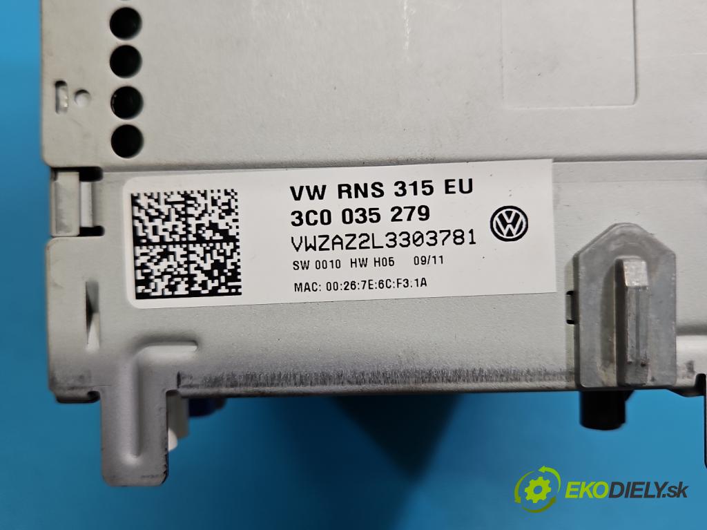 Vw Passat B7 2010-2014 2.0 tdi 140 hp automatic 103 kW 1968 cm3 5- Radio továrna: 3C0035279