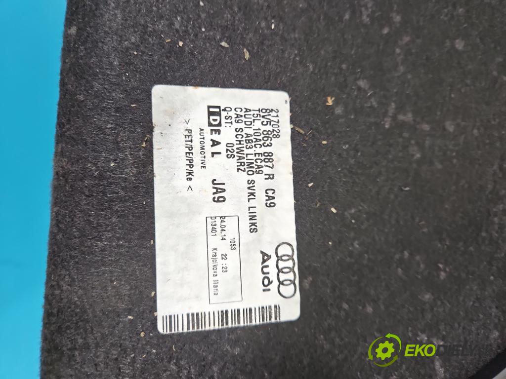 Audi A3 8V 2013-2020 1.8 TFSI 179KM automatic 132 kW 1798 cm3 4- Tapacír: kufra: levé 8V5863887R