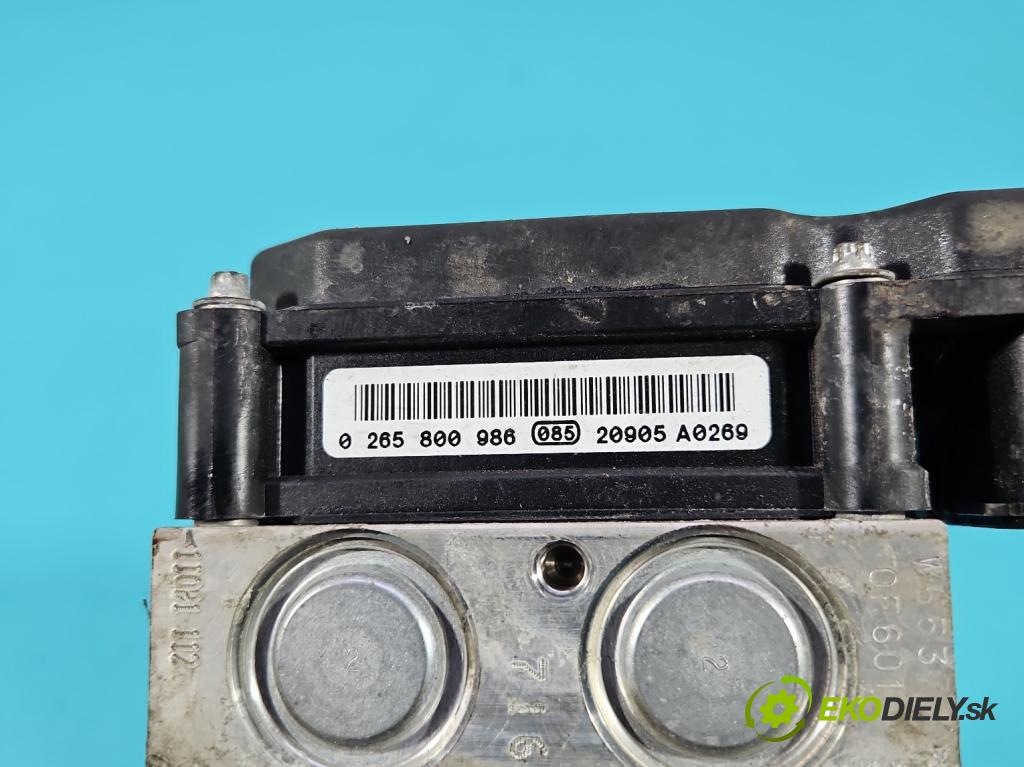 Toyota Auris I 2006-2013 1.3 16V 99 HP manual 73 kW 1329 cm3 5- čerpadlo abs 0265800986 (Pumpa ABS)