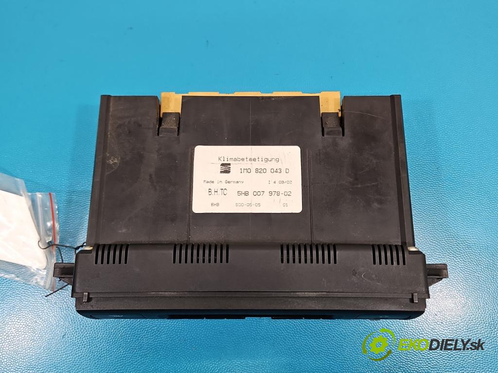 Seat Toledo II 1998-2004 1.8 20V 125 HP manual 92 kW 1781 cm3 4- panel kúrenia 1M0820043D