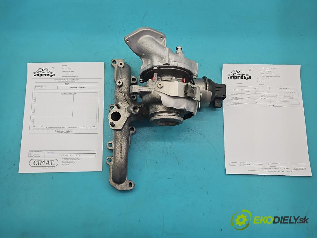 Vw Passat B7 2010-2014 2.0 tdi 140 HP automatic 103 kW 1968 cm3 5- turbodúchadlo, turbo repasovaná BV40D-0007