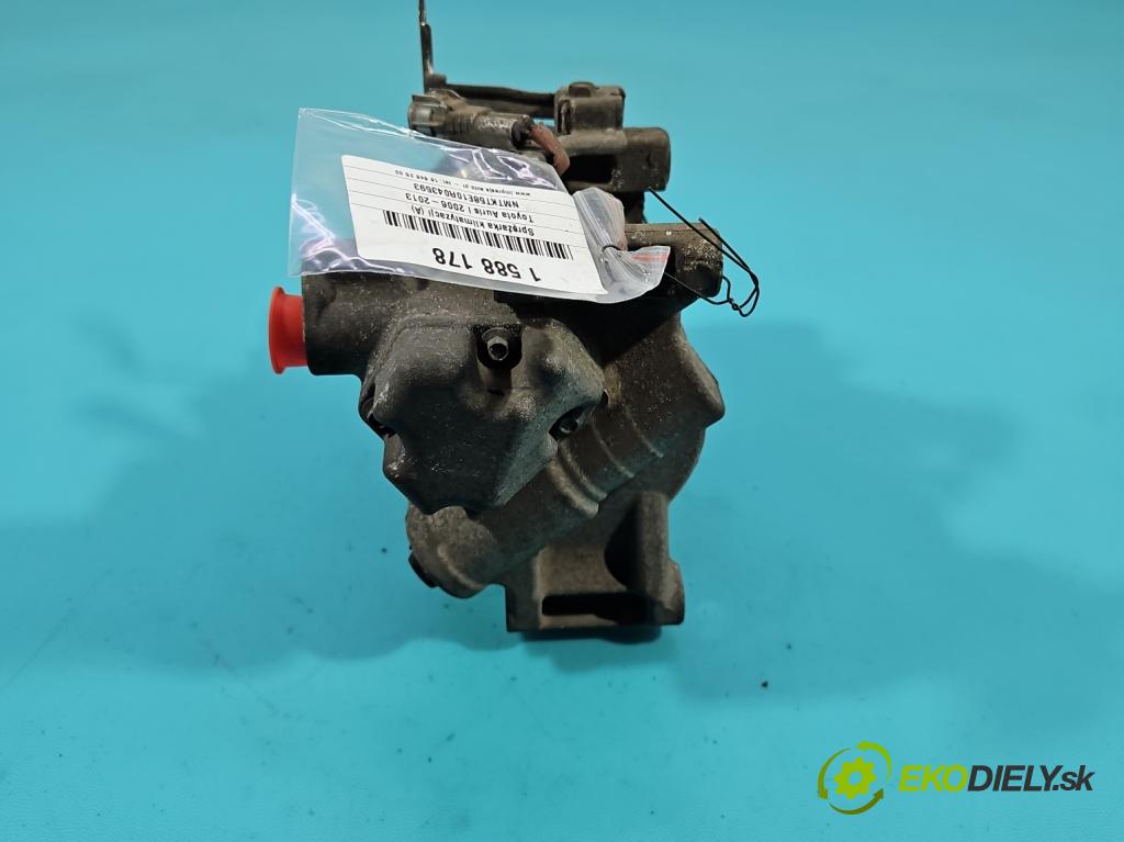Toyota Auris I 2006-2013 1.3 16V 99 HP manual 73 kW 1329 cm3 5- Kompresor: klimatizácie 447260-3313 (Kompresor klimatizácie)