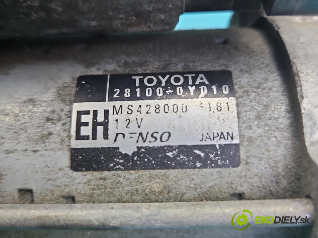 Toyota Auris I 2006-2013 1.3 16V 99 HP manual 73 kW 1329 cm3 5- štartér 28100-0Y010 (Štartér)