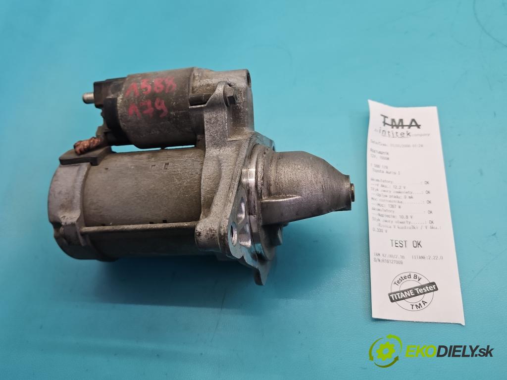 Toyota Auris I 2006-2013 1.3 16V 99 hp manual 73 kW 1329 cm3 5- startér: 28100-0Y010 (Startér)