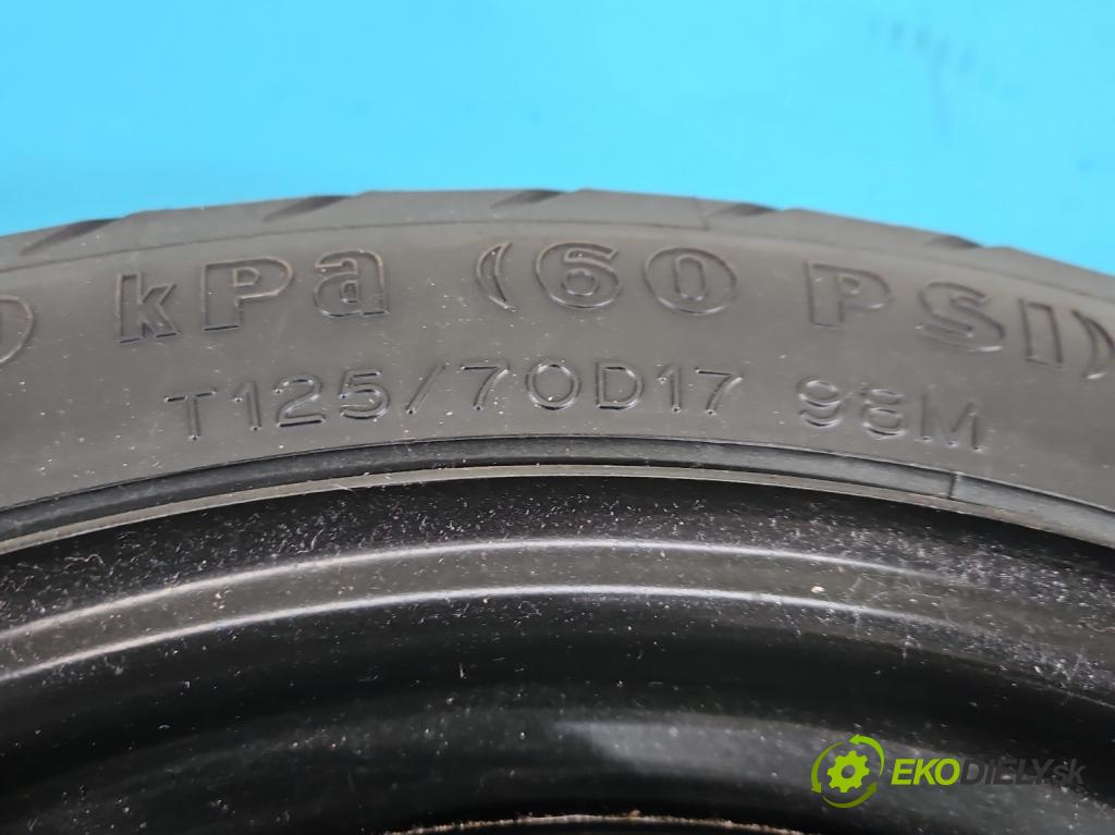 Toyota Auris I 2006-2013 1.3 16V 99 HP manual 73 kW 1329 cm3 5- koleso rezervne 17"