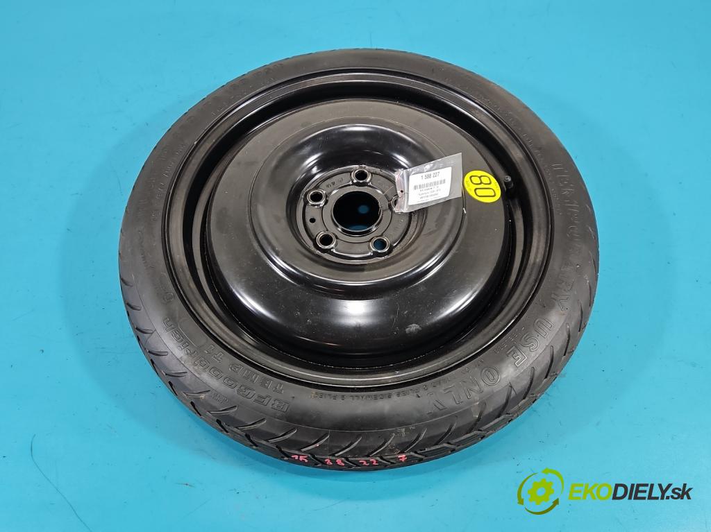 Toyota Auris I 2006-2013 1.3 16V 99 HP manual 73 kW 1329 cm3 5- koleso rezervne 17