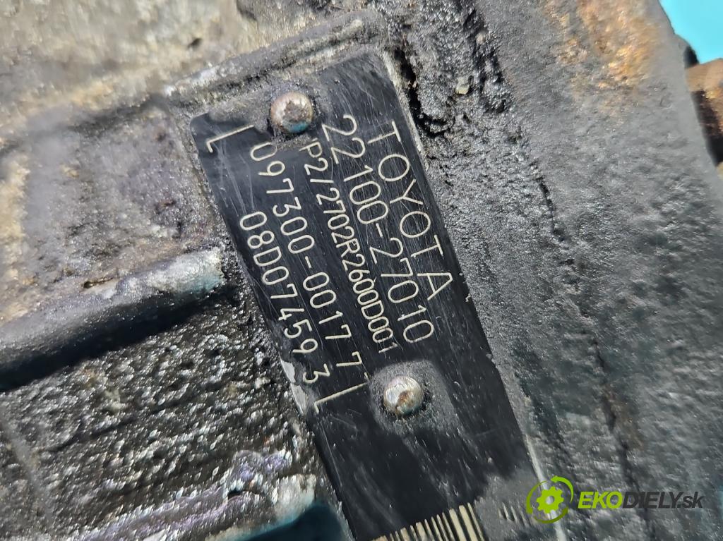 Toyota Corolla E12 2001-2009 2.0 D4D 116 HP manual 85 kW 1995 cm3 5- čerpadlo vstrekovacia 22100-27010 (Vstrekovacie čerpadlo)