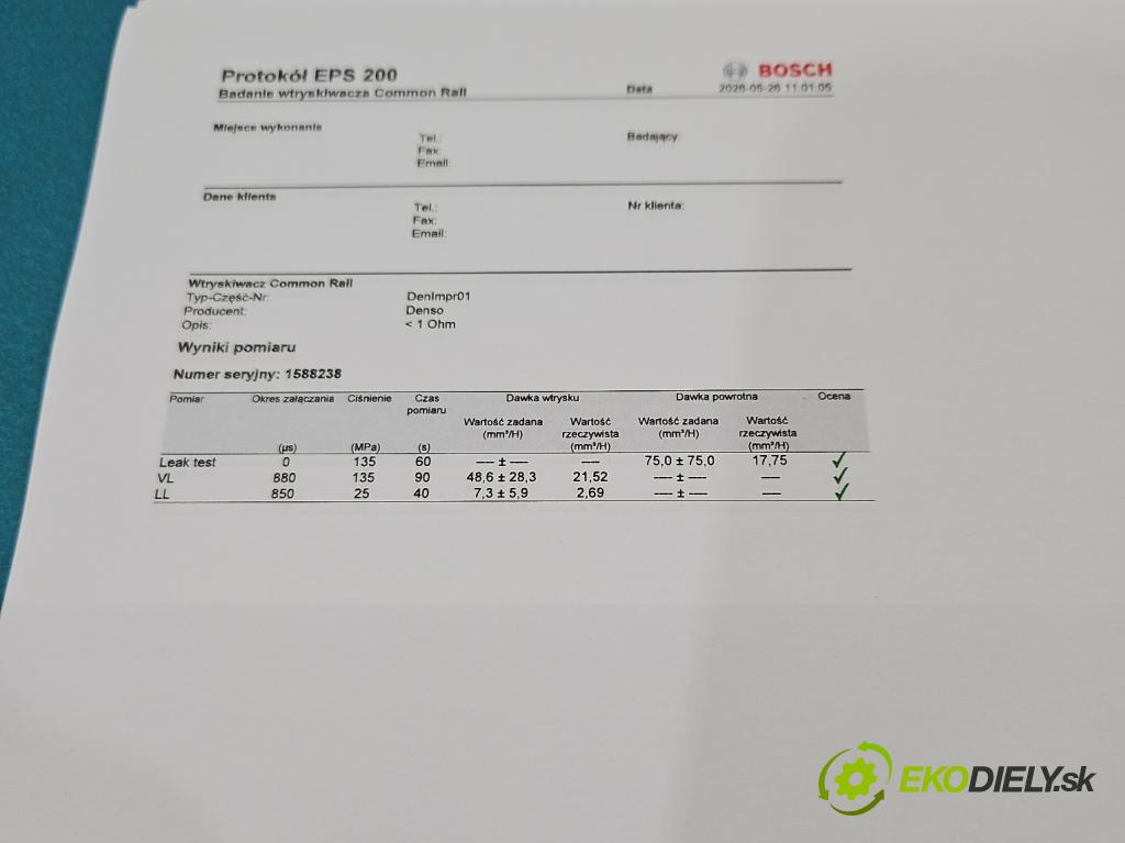 Toyota Corolla E12 2001-2009 2.0 D4D 116 hp manual 85 kW 1995 cm3 5- vstřikovač diesel 23670-27030