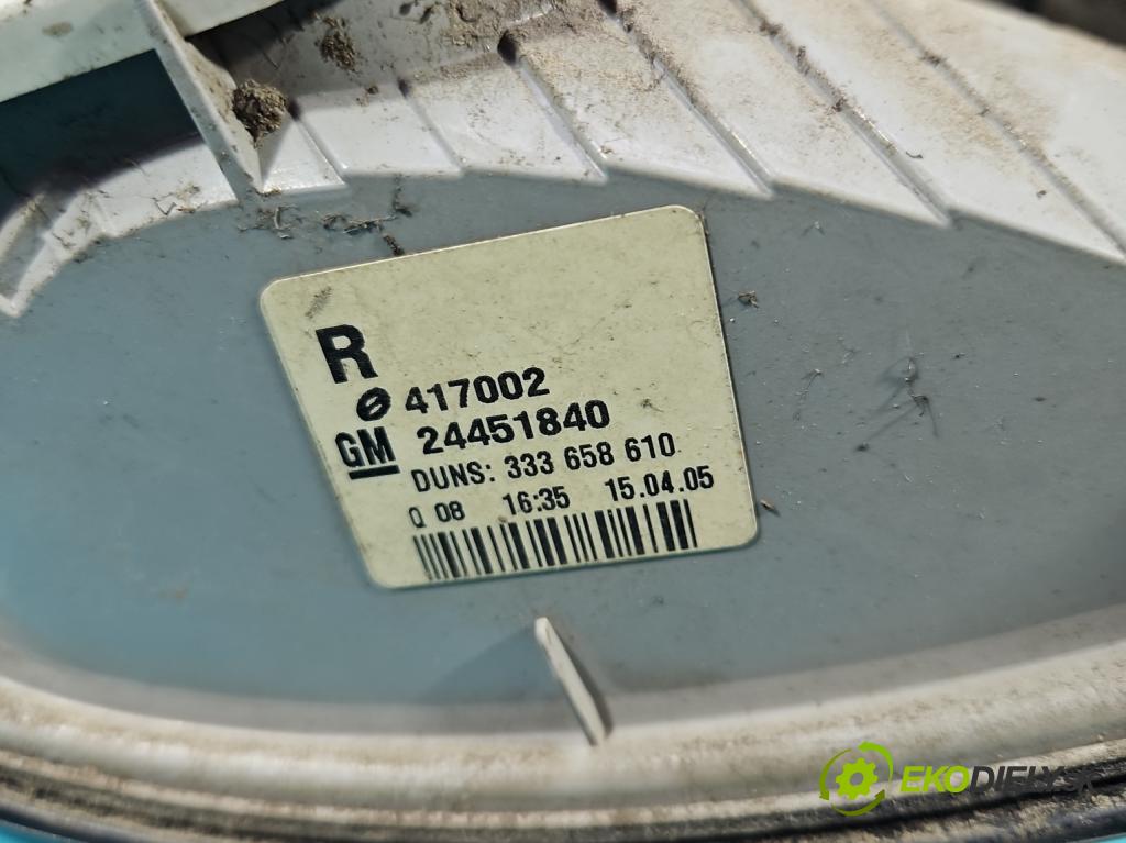 Opel Astra III 2004-2014 1.8 16V 125 HP manual 92 kW 1796 cm3 5- svetlo / reflektor zadné pravé 24451840 (Kľučka dverí ostatné)