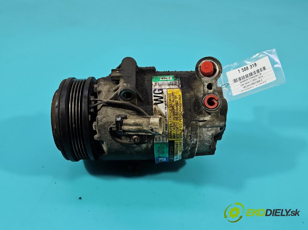 Opel Astra III 2004-2014 1.8 16V 125 HP manual 92 kW 1796 cm3 5- Kompresor: klimatizácie 13124749 (Kompresor klimatizácie)