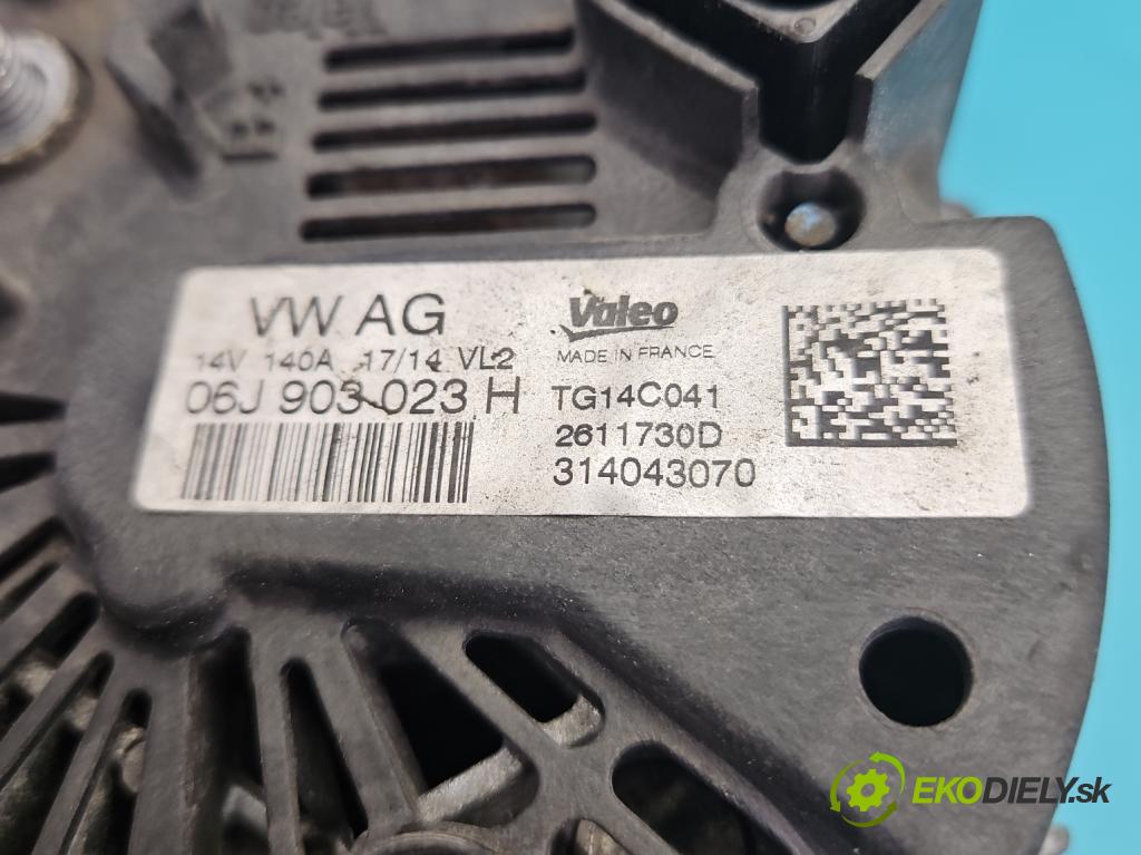 Audi A3 8V 2013-2020 1.8 TFSI 179KM automatic 132 kW 1798 cm3 4- Alternator 06J903023H (Alternátor)