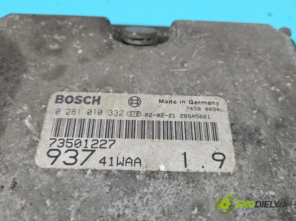 Alfa romeo 147 1.9 jtd 116 HP manual 85 kW 1910 cm3 5- riadiaca jednotka motora 0281010332