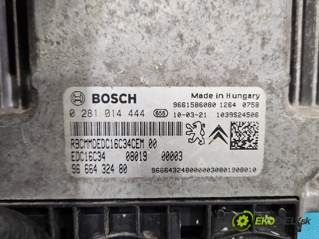 Citroen Nemo 2007-2017 1.4 hdi 68 hp manual 50 kW 1399 cm3 5- řídící jednotka motoru 0281014444
