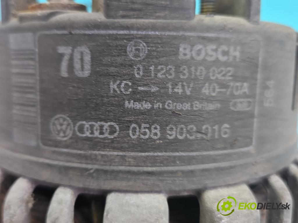 Audi A4 B5 1994-2001 1.8 20V 125 HP manual 92 kW 1781 cm3 4- Alternator 0123310022 (Alternátor)