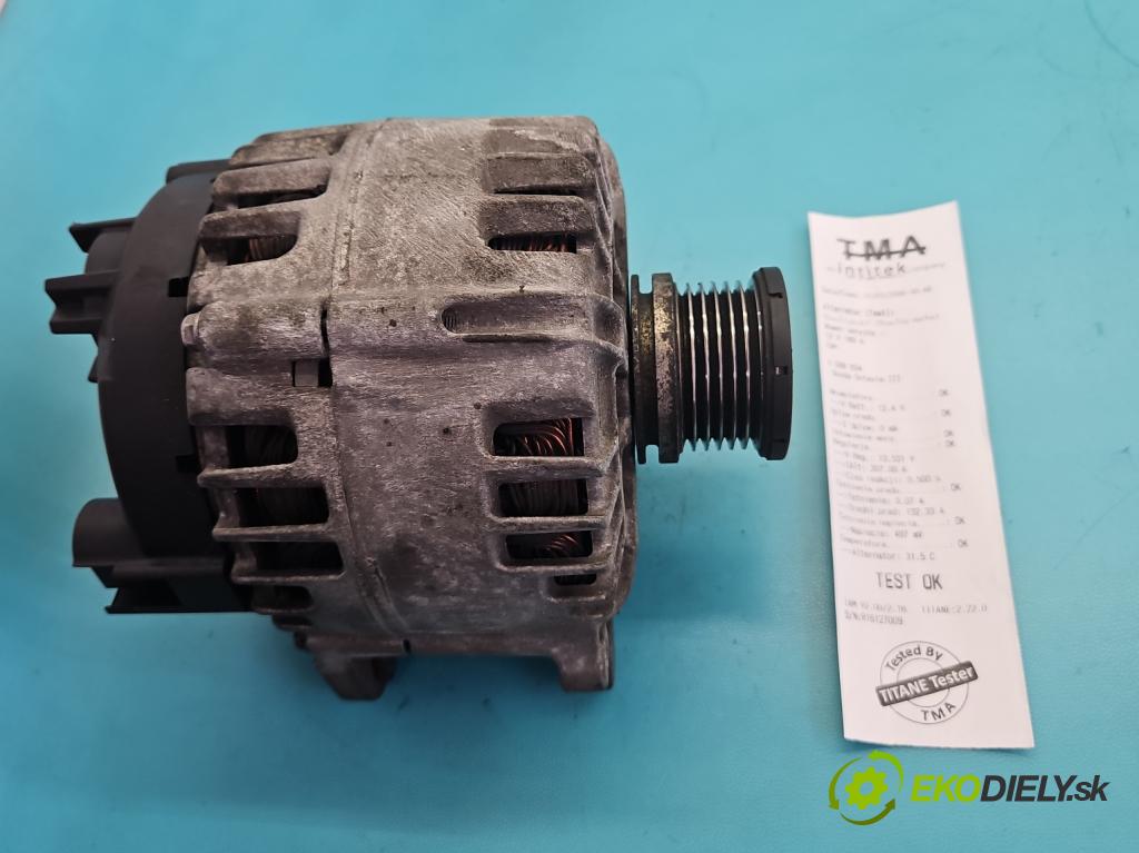 Skoda Octavia III 2013- 2.0 tdi 150 HP manual 110 kW 1968 cm3 5- Alternator 03L903024L (Alternátor)