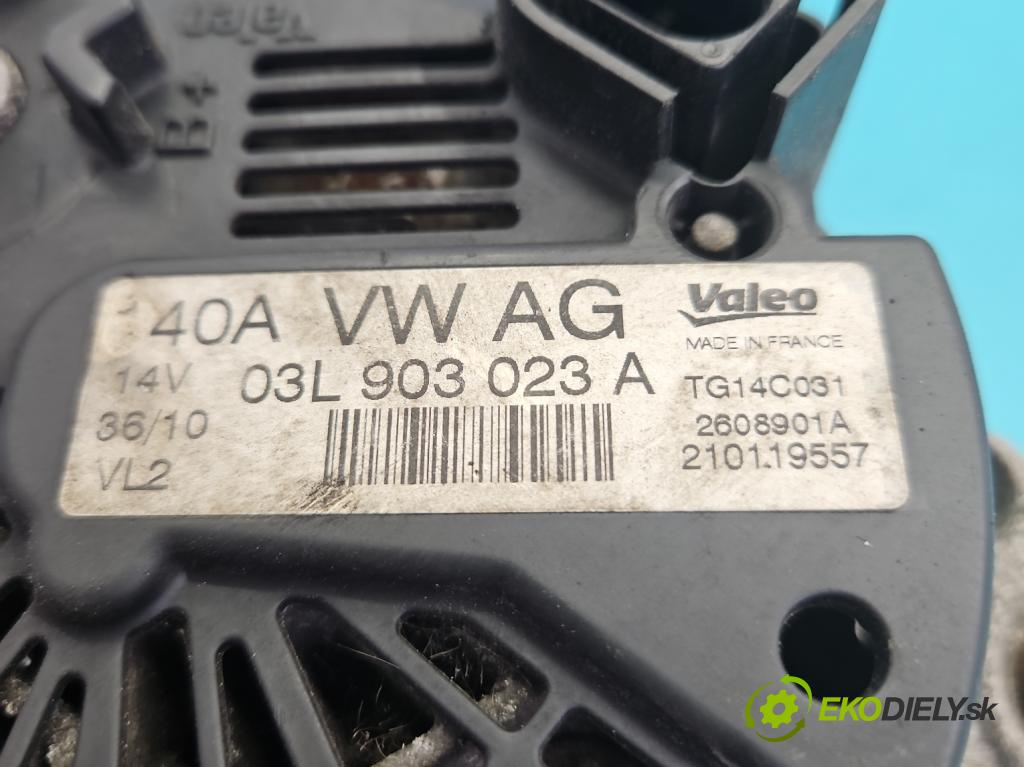 Vw Touran I 2003-2015 1.6 tdi 105 HP manual 77 kW 1599 cm3 5- Alternator 03L903023A (Alternátor)