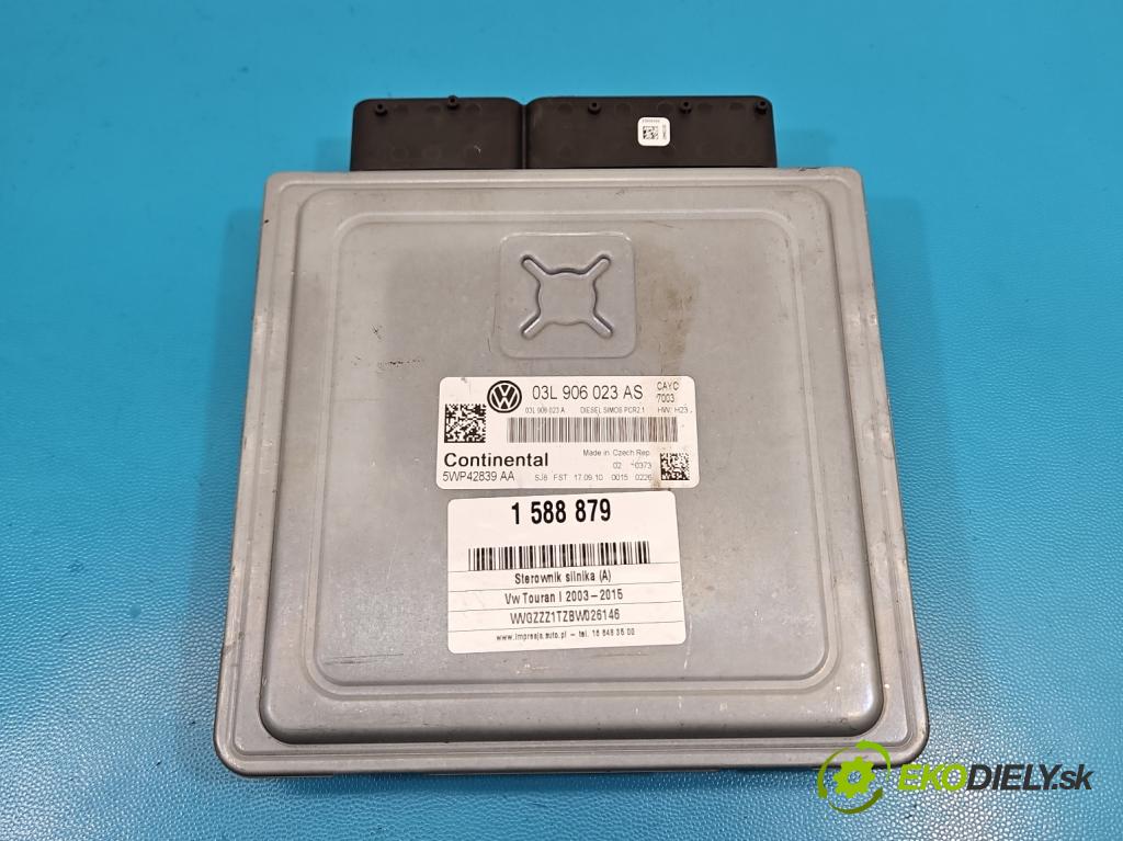 Vw Touran I 2003-2015 1.6 tdi 105 HP manual 77 kW 1599 cm3 5- riadiaca jednotka motora 03L906023AS