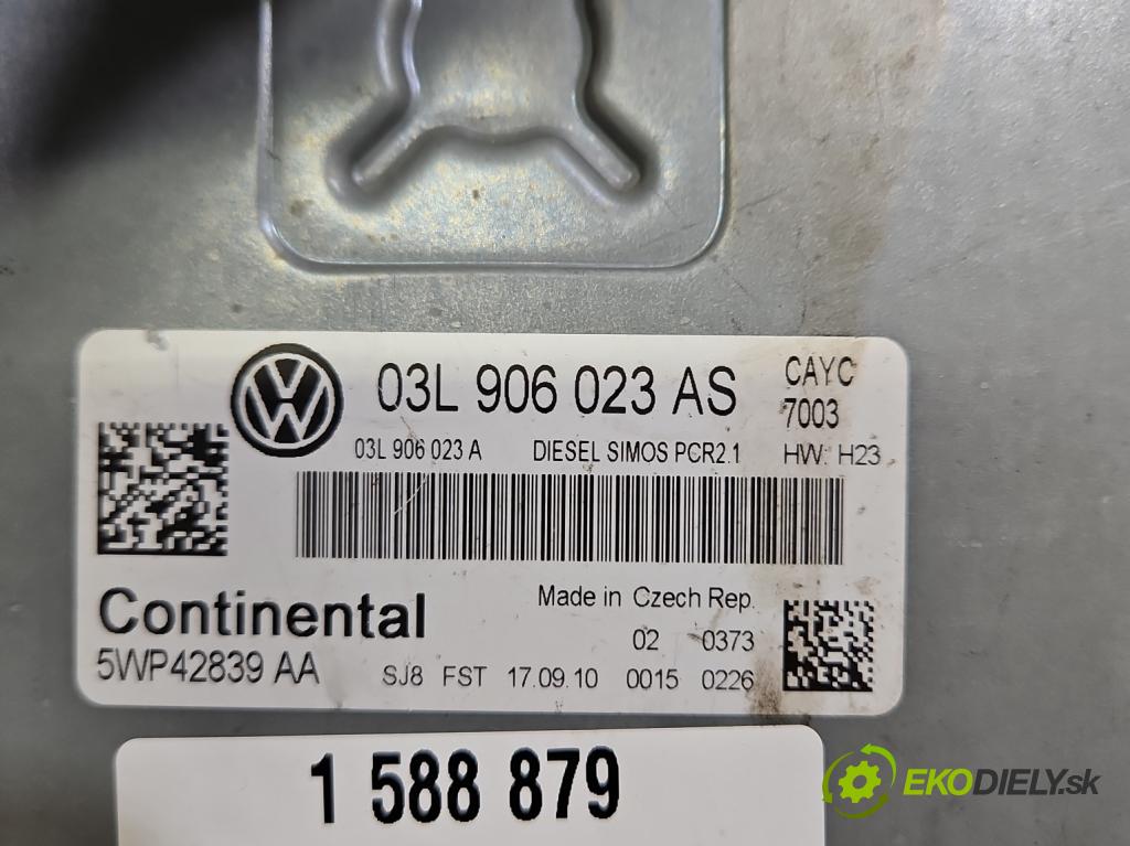 Vw Touran I 2003-2015 1.6 tdi 105 HP manual 77 kW 1599 cm3 5- riadiaca jednotka motora 03L906023AS