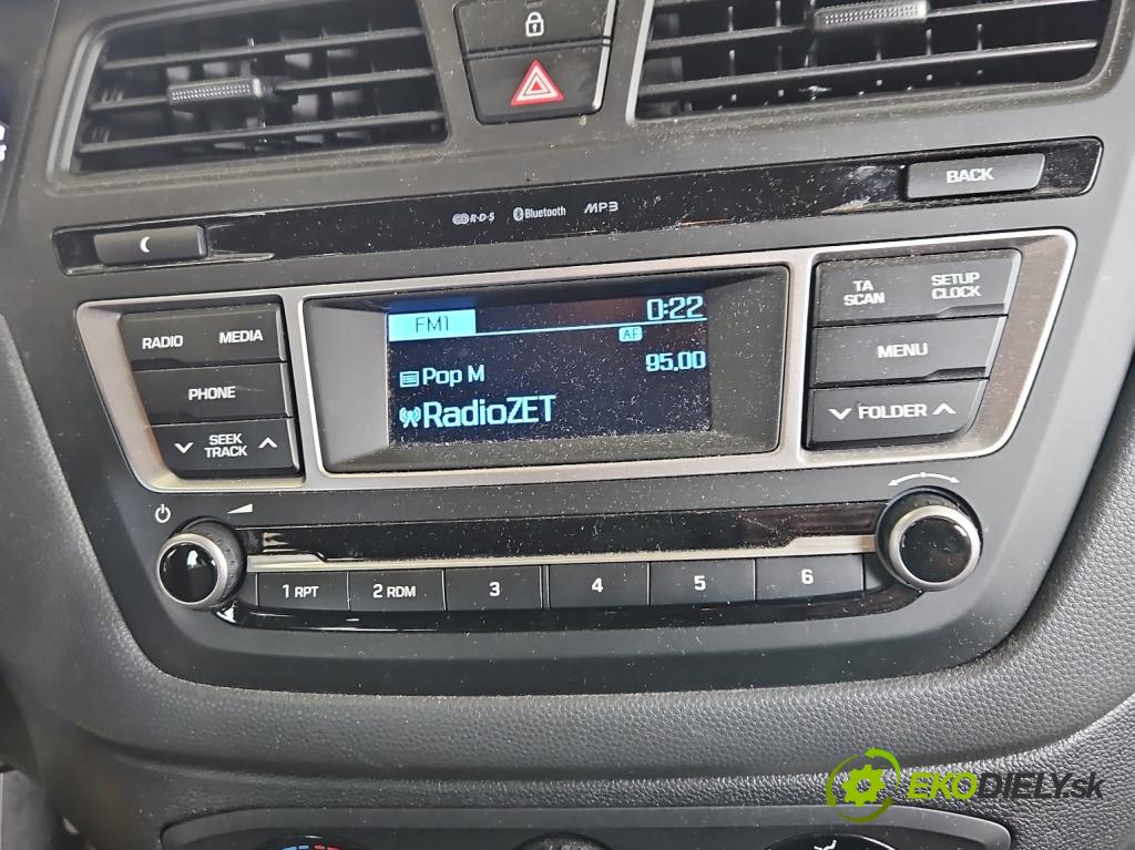 Hyundai i20 II 2014-2020 1.2 16V 84KM manual 61.8 kW 1248 cm3 5- Radio originál 96170C8050RDR