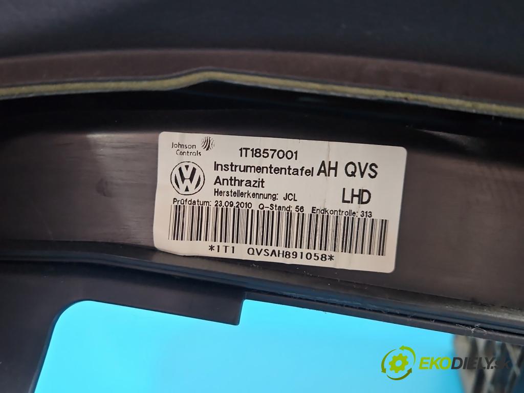 Vw Touran I 2003-2015 1.6 tdi 105 HP manual 77 kW 1599 cm3 5- kokpit,pristrojová doska rozdeľovacia