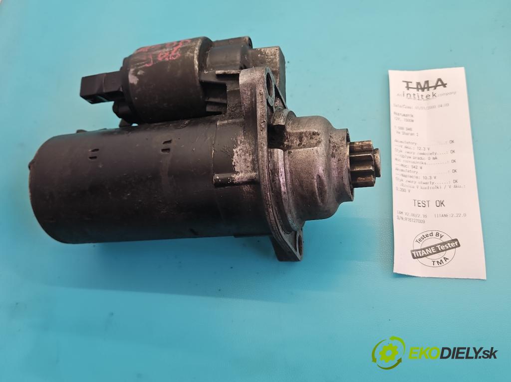 Vw Sharan I 1995-2010 1.9 tdi 110 HP manual 81 kW 1896 cm3 5- štartér 001125012 (Štartér)