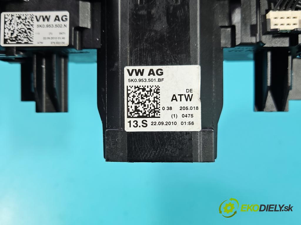 Vw Touran I 2003-2015 1.6 tdi 105 HP manual 77 kW 1599 cm3 5- prepínač komplex: 5K0953502N (Prepínacie páčky pod volantom)