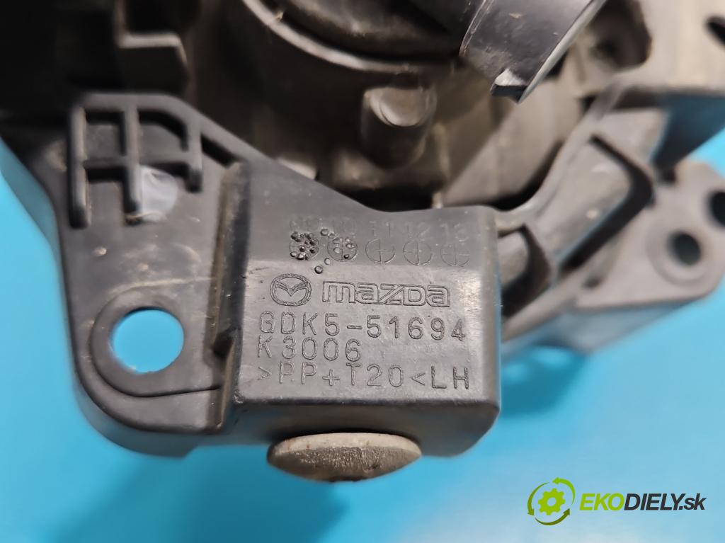 Mazda 6 II GH 2007-2012 1.8 16V 120 HP manual 88 kW 1798 cm3 5- Halogen ľavý GDK5-51694 (Kľučka dverí ostatné)