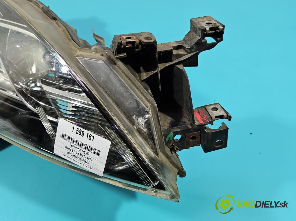 Mazda 6 II GH 2007-2012 1.8 16V 120 hp manual 88 kW 1798 cm3 5- světlo pravý  (Pravé přední světlo)
