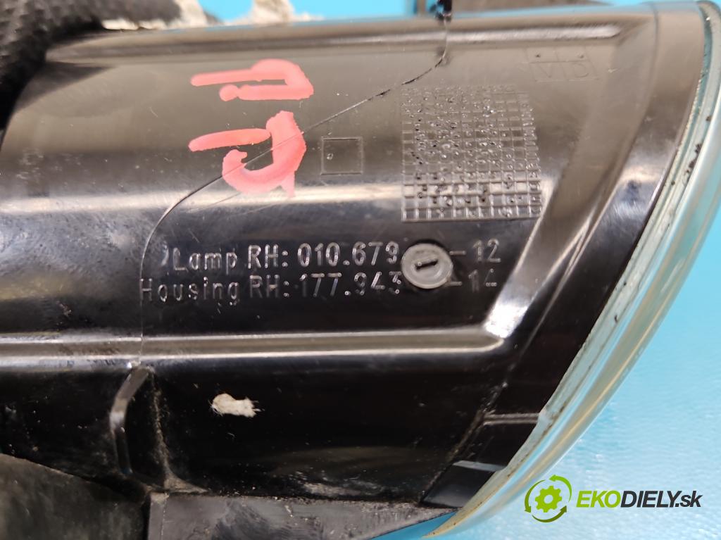 Nissan Pulsar 1.2 T 116 HP manual 85 kW 1197 cm3 5- Halogen pravý 177943-14 (Kľučka dverí ostatné)