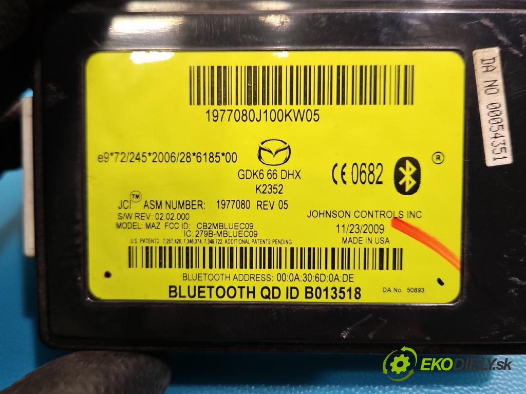 Mazda 6 II GH 2007-2012 1.8 16V 120 HP manual 88 kW 1798 cm3 5- riadiaca jednotka ostatné GDK666DHX