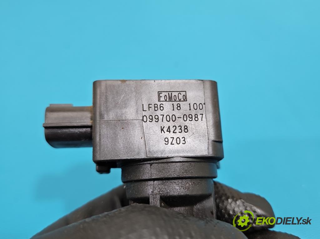 Mazda 6 II GH 2007-2012 1.8 16V 120 HP manual 88 kW 1798 cm3 5- cievka zapaľovacia 099700-0987 (Zapaľovacia cievka)