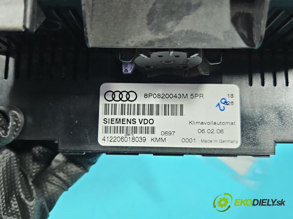 Audi A3 8P 2003-2012 1.9 tdi 105 HP manual 77 kW 1896 cm3 3- panel kúrenia 8P0820043M