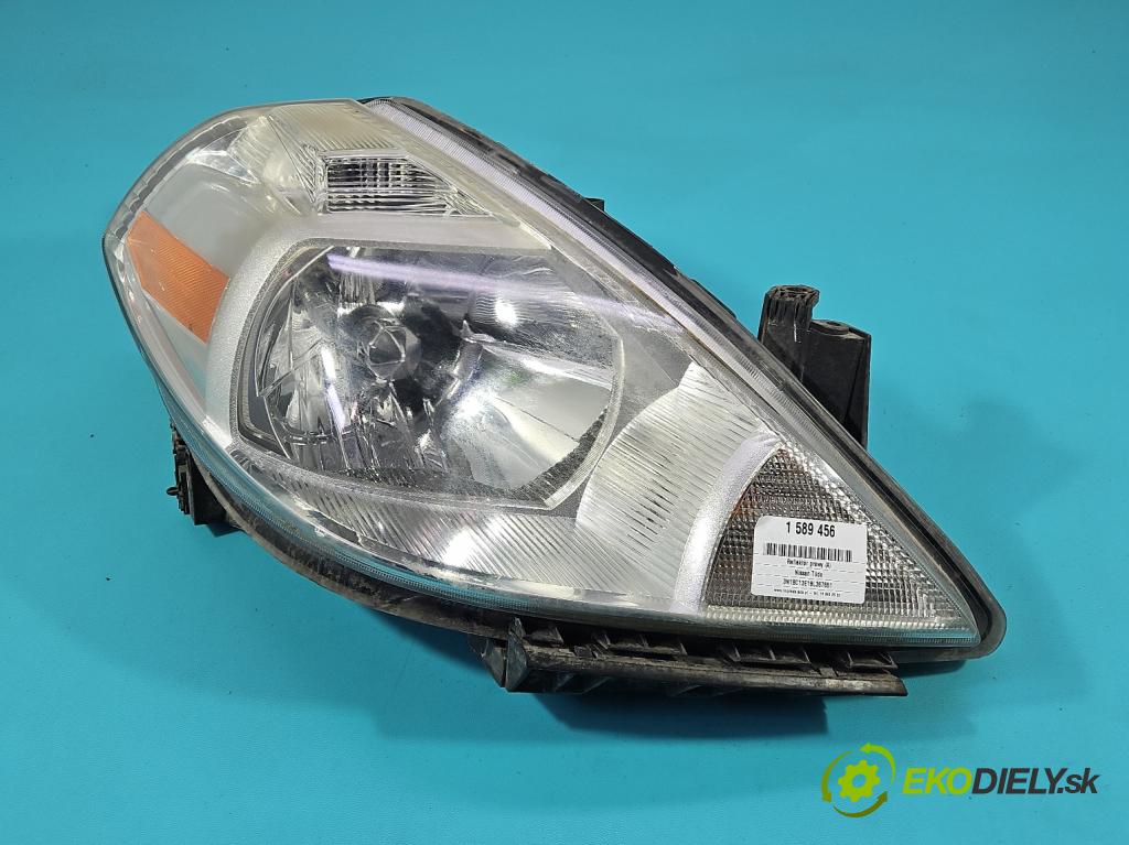 Nissan Tiida 1.8 16V 125 HP automatic 92 kW 1798 cm3 5- Reflektor: pravý 26010-EM30A (Svetlo predné pravé)