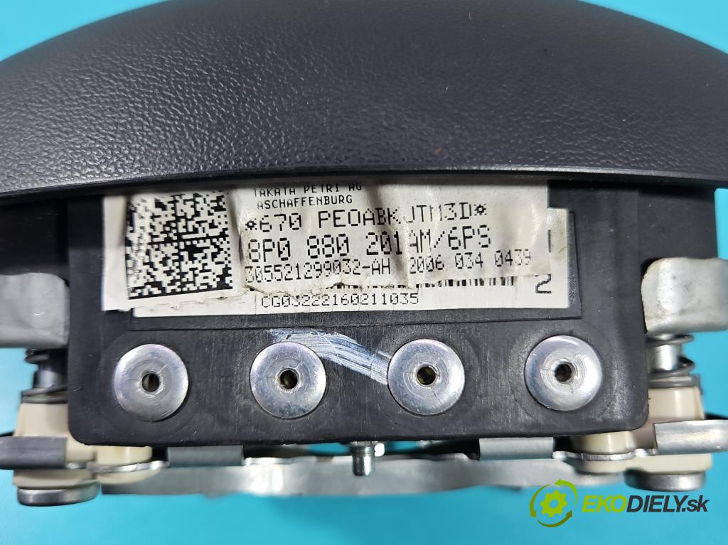Audi A3 8P 2003-2012 1.9 tdi 105 HP manual 77 kW 1896 cm3 3- airbag vzduch: Řidiči: 8P0880201AM (Airbag)