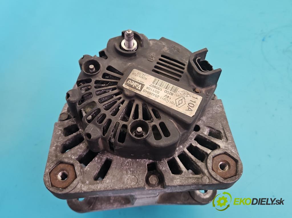 Renault Megane II 2003-2008 1.6 16V 113 hp manual 83 kW 1598 cm3 3- Alternator 8200100907 (Alternátor)