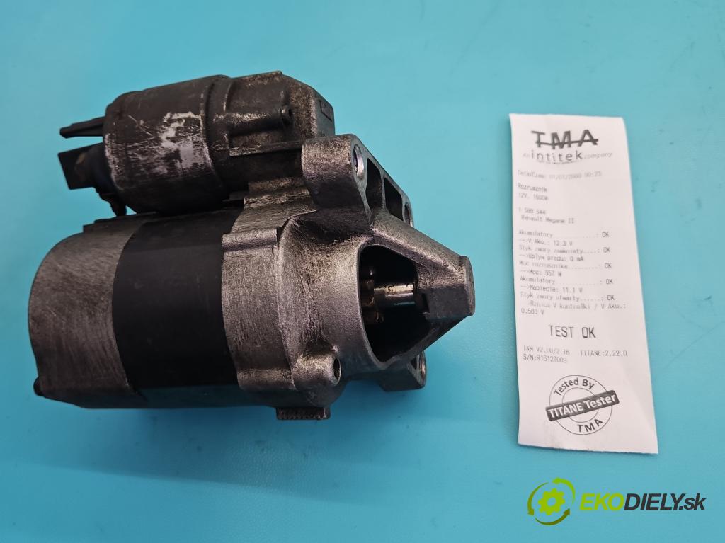Renault Megane II 2003-2008 1.6 16V 113 HP manual 83 kW 1598 cm3 3- štartér 8200266777A (Štartér)