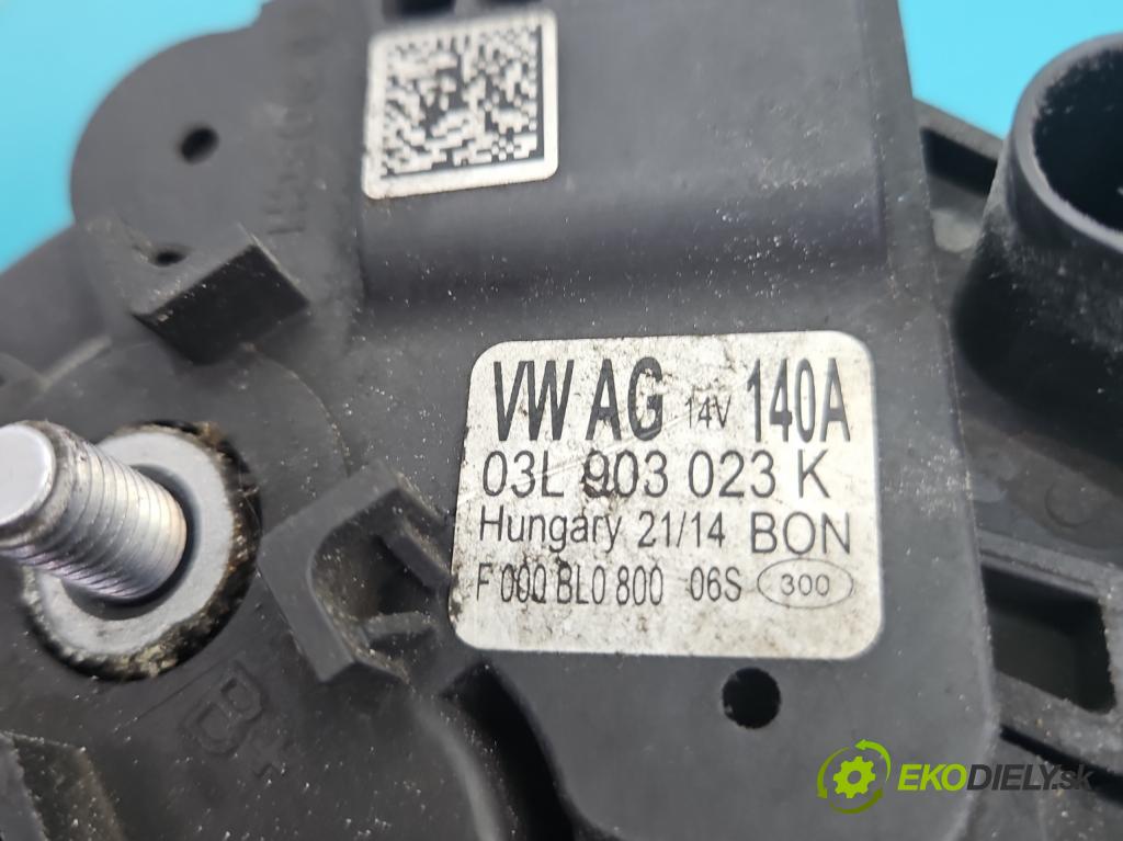 Vw Golf VII 2012-2020 1.6 tdi 105 HP manual 77 kW 1598 cm3 5- Alternator 03L903023K (Alternátor)