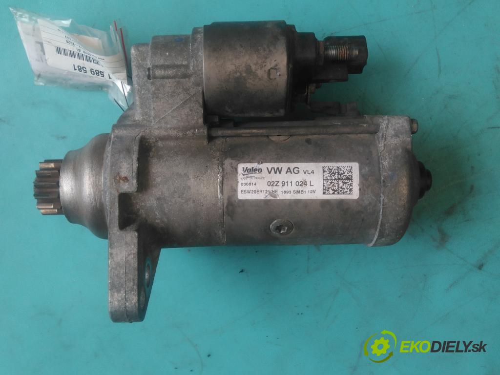 Vw Golf VII 2012-2020 1.6 tdi 105 HP manual 77 kW 1598 cm3 5- štartér 02Z911024L (Štartér)