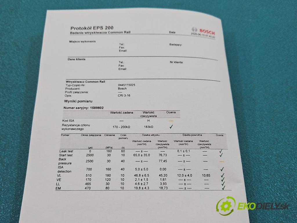 Citroen C-Crosser 2007-2012 2.2 hdi 156 HP manual 115 kW 2179 cm3 5- vstrek diesel: 0445115025