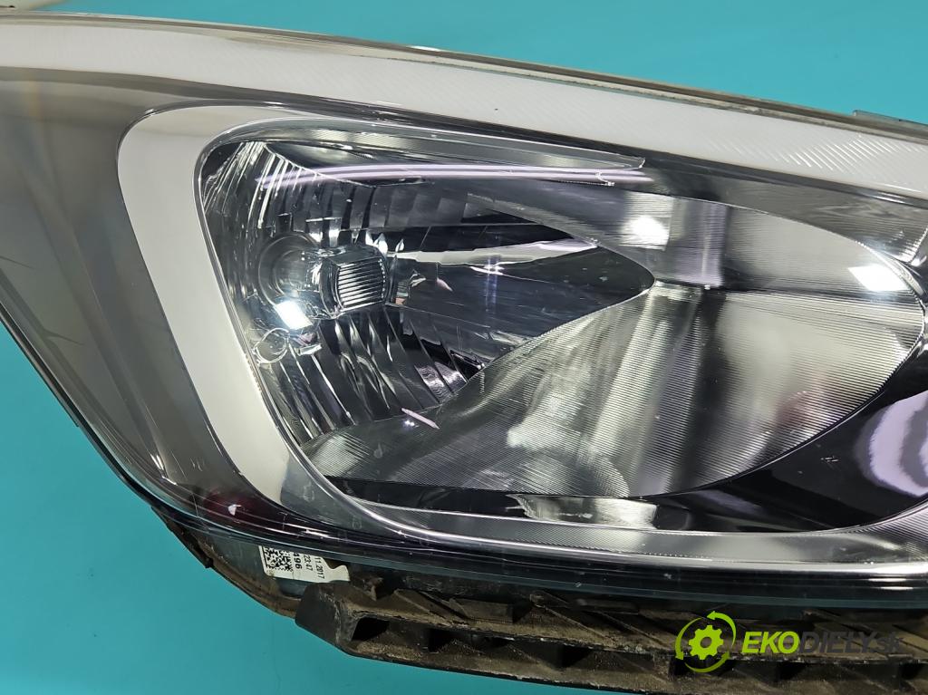 Hyundai i20 II 2014-2020 1.2 16V 84KM manual 61.8 kW 1248 cm3 5- Reflektor: pravý 92102-C8000 (Svetlo predné pravé)