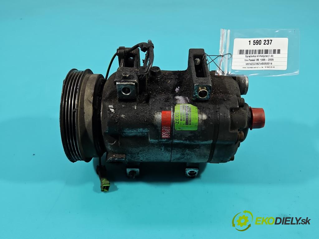 Vw Passat B5 1995-2005 1.8 20V 125 HP manual 92 kW 1781 cm3 4- Kompresor: klimatizácie 8D0260805D (Kompresor klimatizácie)