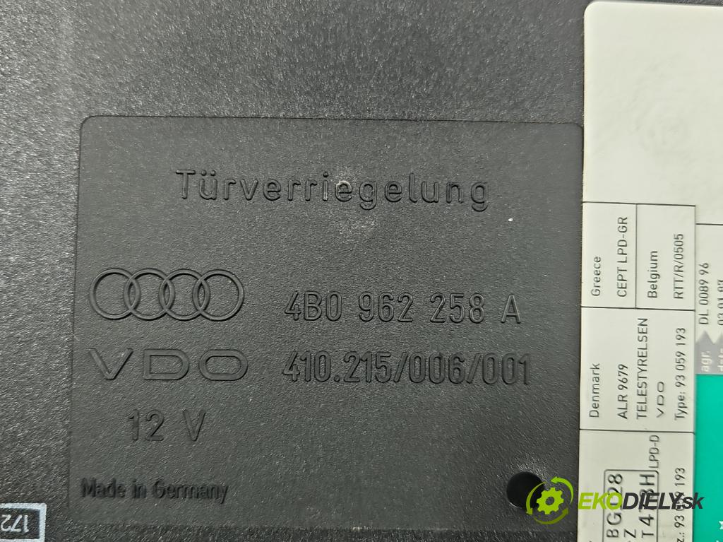 Audi A6 C5 1997-2004 2.4 V6 165 HP manual 121 kW 2393 cm3 4- riadiaca jednotka komfortu 4B0962258A