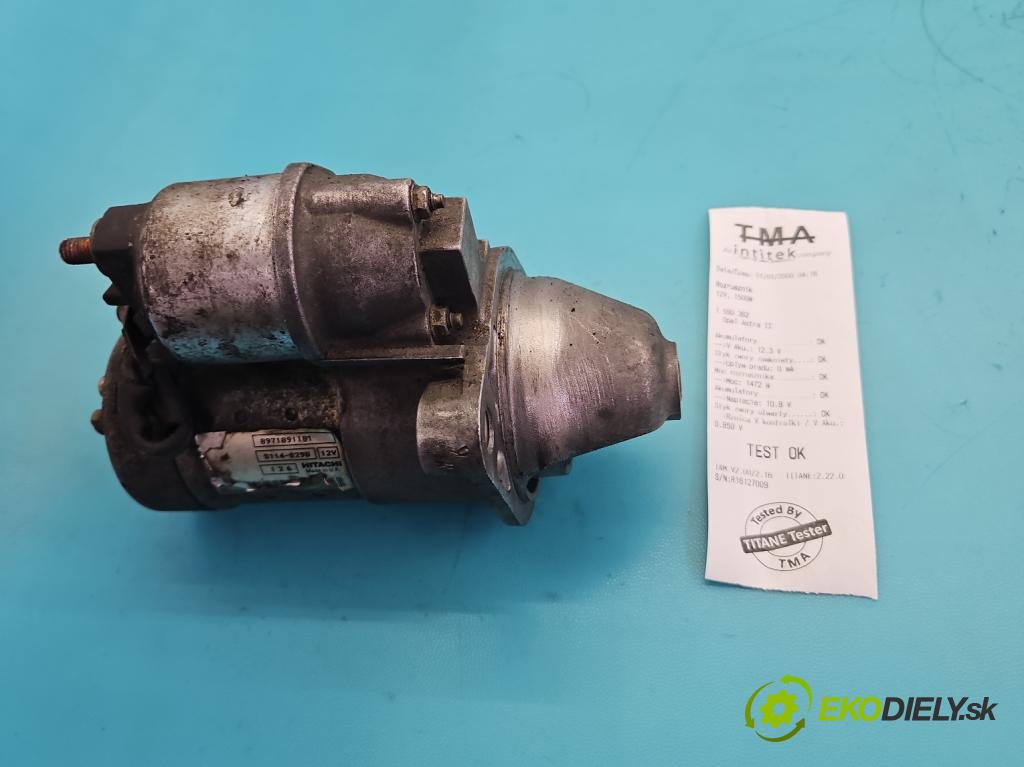 Opel Astra II 1998-2009 1.7 dti 75 HP manual 55 kW 1686 cm3 5- štartér 8971891181 (Štartér)