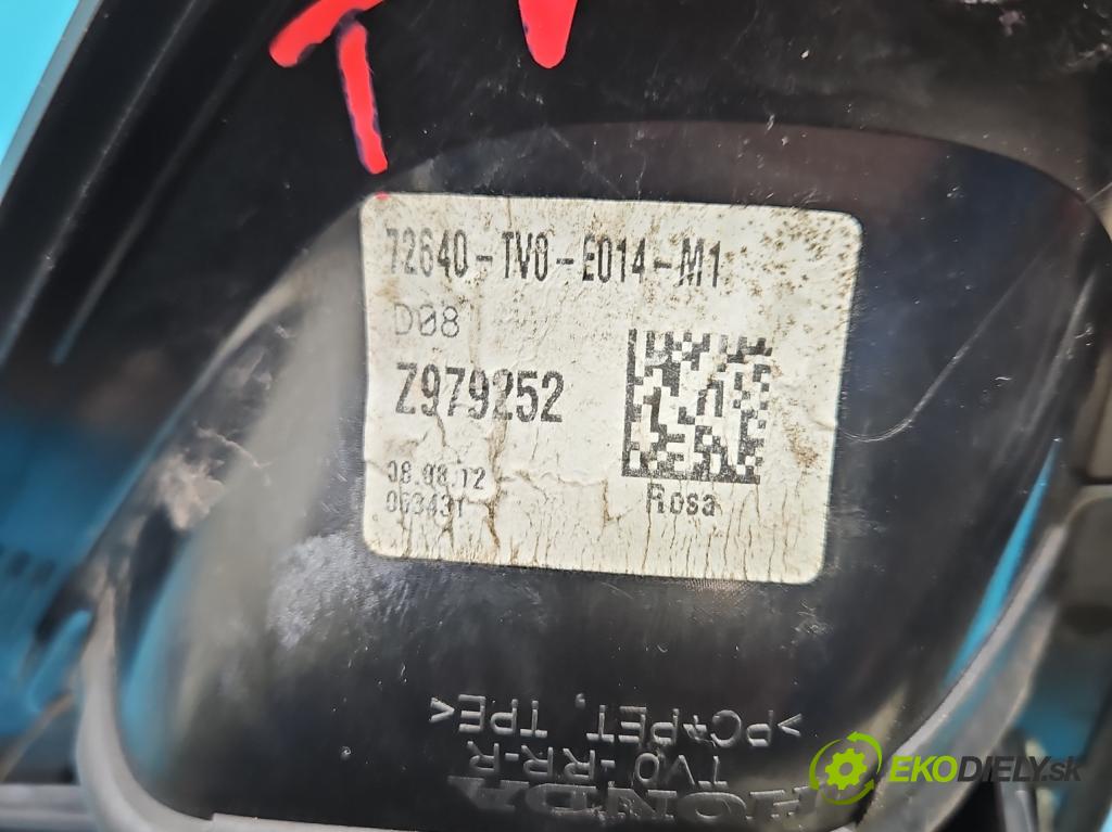 Honda Civic IX 2011-2017 1.8 16V 141 HP manual 104 kW 1798 cm3 5- rukoväť zadné pravé mimo: 72640-TV0-E014-M1 (Kľučka dverí ostatné)