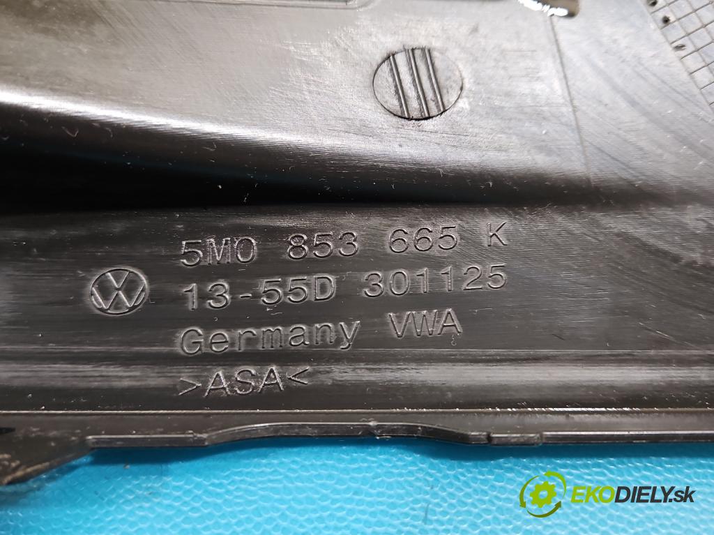 Vw Golf plus 1.4 16V 80 hp manual 59 kW 1390 cm3 5- Zaślepka: mřížka: nárazníku levé 5M0853665K