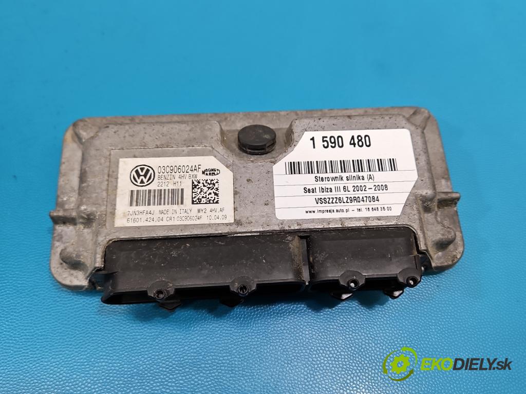 Seat Ibiza III 6L 2002-2008 1.4 16V 86 HP manual 63 kW 1390 cm3 5- riadiaca jednotka motora 03C906024AF
