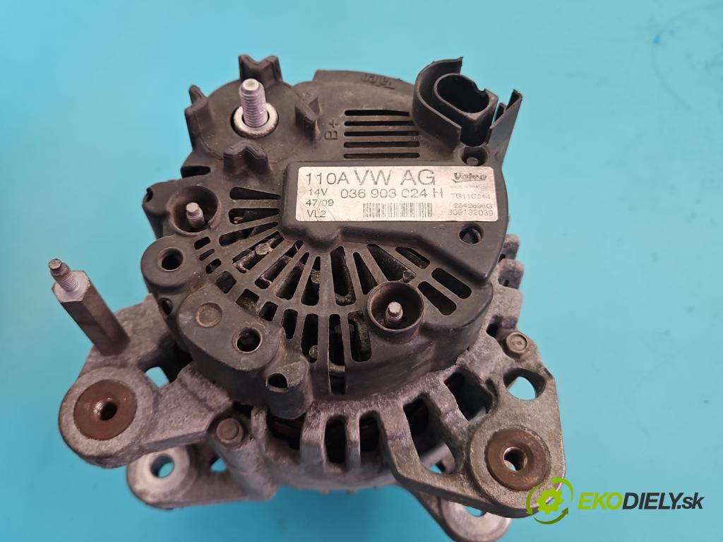 Vw Golf plus 1.4 16V 80 HP manual 59 kW 1390 cm3 5- Alternator 036903024H (Alternátor)